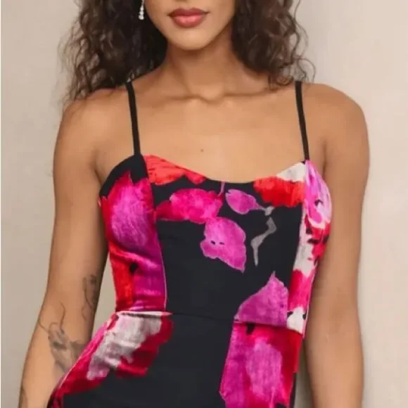 NWT Hutch Nalini Jumpsuit Floral Velvet Size 14